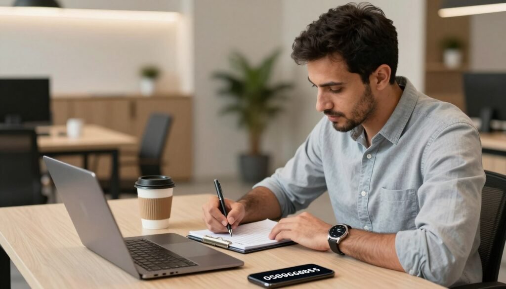 عميل يكتب بيانات طلبه لخدمة مندوب توصيل الإمارات