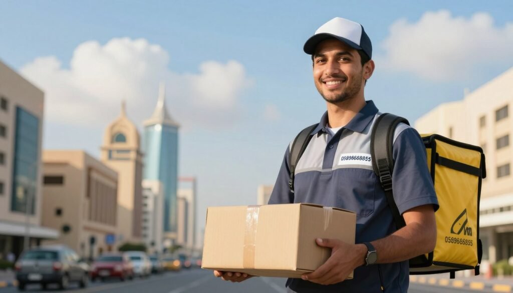 مندوب توصيل سريع الشارقة